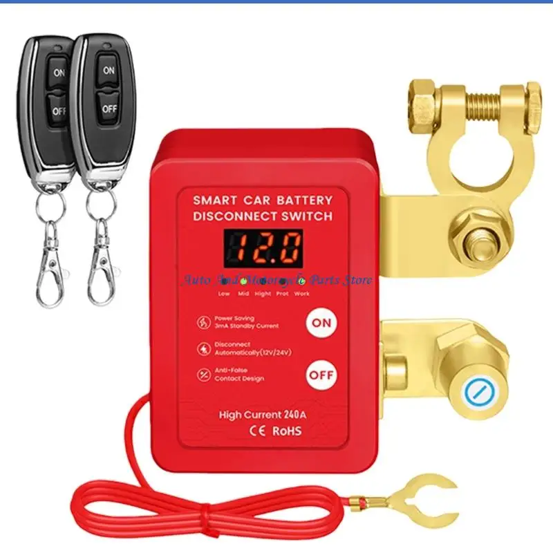 Vehicle Battery Protector Device Offering Voltage Monitoring and Anti Accidental Shutoff Feature For Cars Trucks Marine