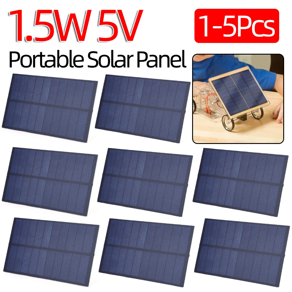 1-5 قطعة لوحة شحن الطاقة الشمسية الشمسية الايبوكسي شاحن الخلايا المحمولة لوحة طاقة شمسية الهاتف قوة البنك ل 3.6-5 فولت اللوحي لوحة الألعاب الشمسية