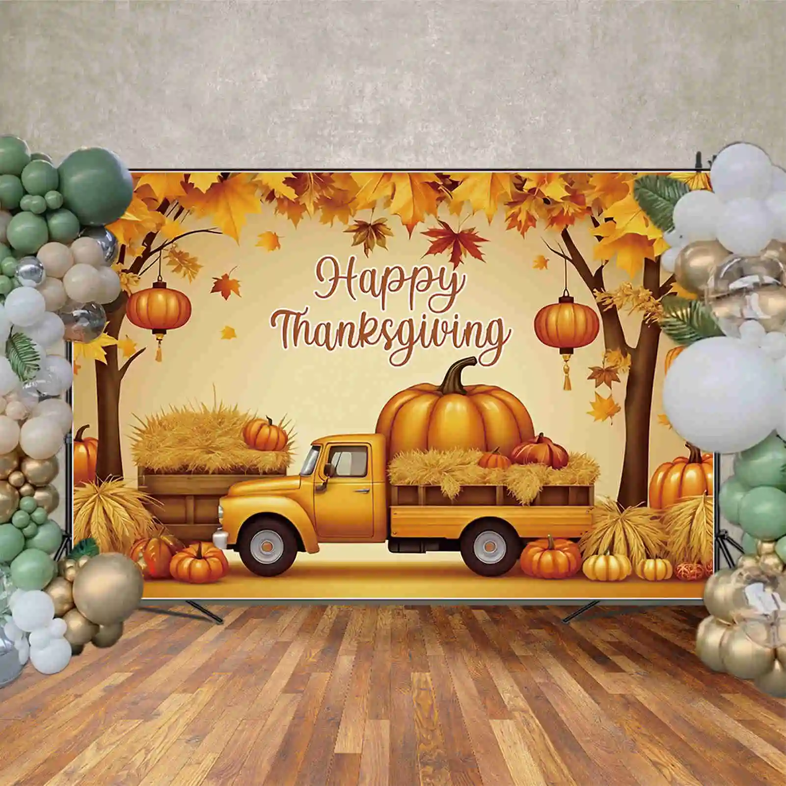 MOON.QG-خلفية التصوير الفوتوغرافي للأطفال ، الشكر ، مزرعة الخريف ، اليقطين ، خلفية فوتوزون ، استوديو الصور ، مستلزمات عيد الشكر ،