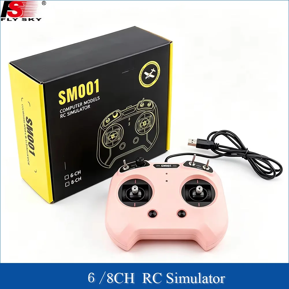 Flysky SM001 6/8CH RC Flight Simulator Controller USB Powered FMS G3/G3.5/G4/G5/G6/G7 XTR5.0 VRC Racing Drone FPV Training