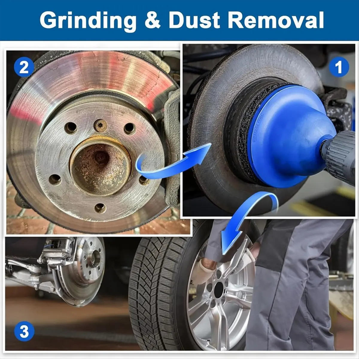 

(AIMA) Wheel Hub Grinder,Silicon Carbide Ball Head Grinder for Car, Aluminium Wheel Hub Cleaner for Rim Change, Rust Removal