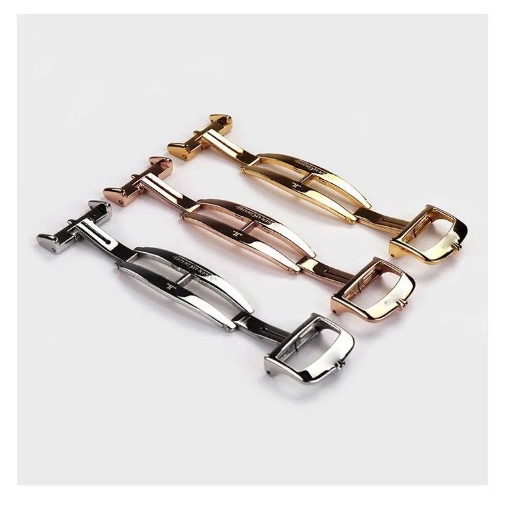 Premium Stainless Steel Watch Strap Buckle 18mm Butterfly Clasp Pin Lock For Leather Band Replacement Watch Accessory