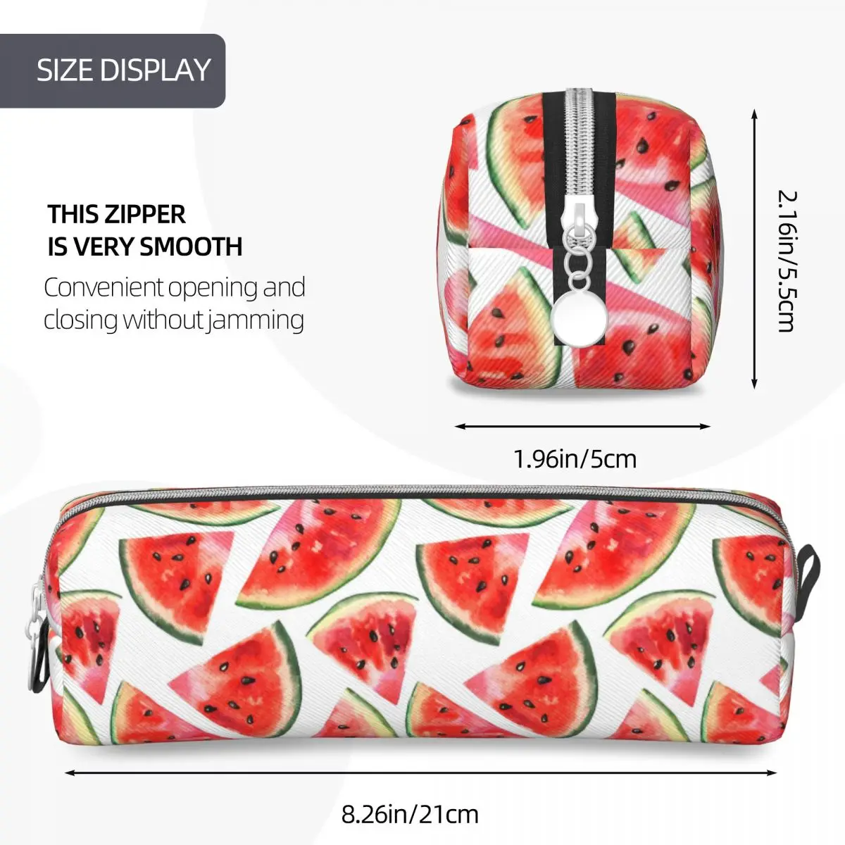 New Watermelon Fruit Cartoon Tropical Style Pencil Case Pencilcases Pen for Girls Boys Big Capacity Bag School Supplies Gift