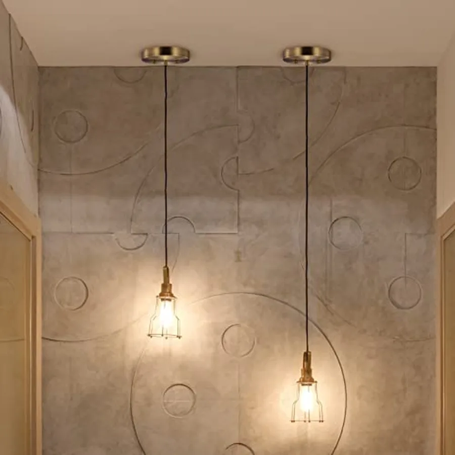6 Inch Ceiling Lighting Canopy Kit Ceiling Plate Cover 3 Holes for Pendant Light and Chandelier with All Hardware Includes Loop view 4