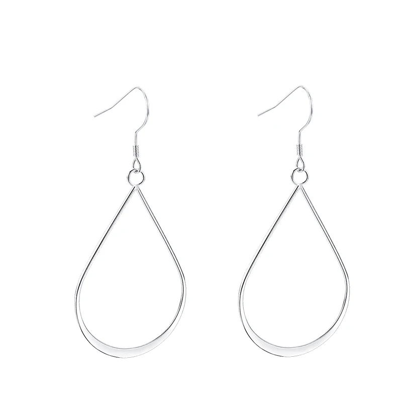 

Surgical Steel Dangle Earrings Teardrop Lightweight Large High Polished Statement Jewelry Hoop Earrings for Women Girls