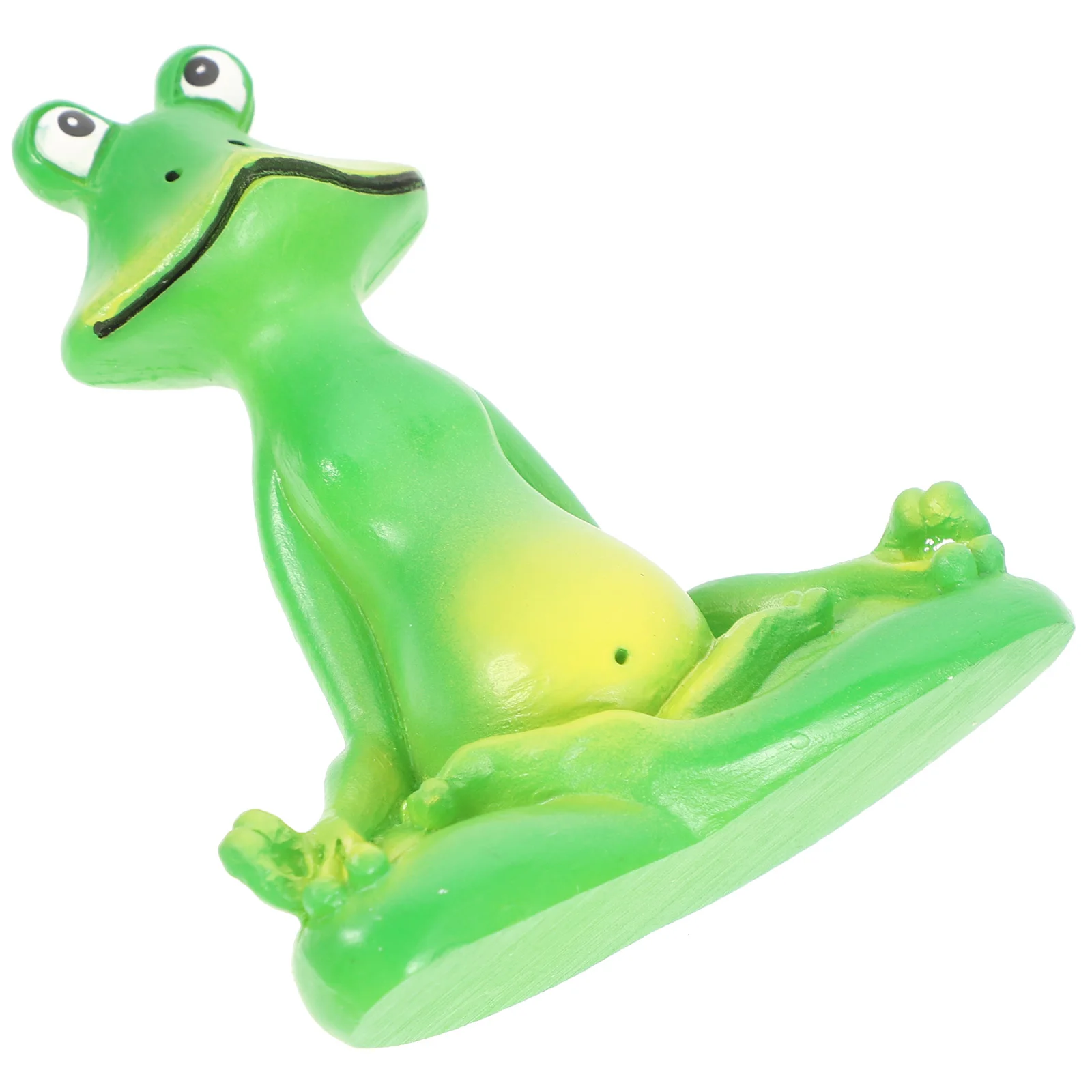 

Exquisite Resin Frog Garden Statue Bright Colors Charming Decoration Home Office Tabletop Garden Yard Landscape Ornament