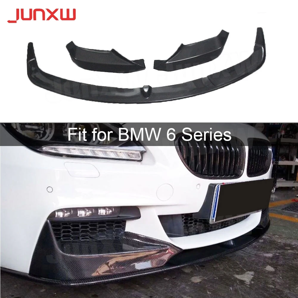 Carbon Fiber Car Front Bumper Lip Spoiler Splitters for BMW F06 F12 F13 M tech M Sport 2012 - 2016 Front Bumper Guard