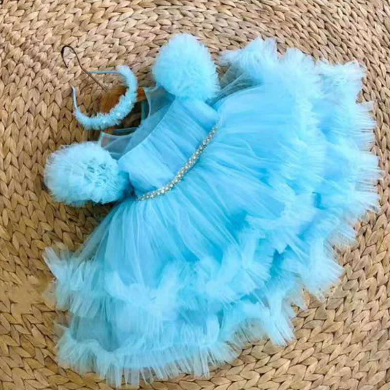 Baby Girl's Puffy One-Year-Old Dress Children's Stage Performance Catwalk Model Princess Birthday Dress