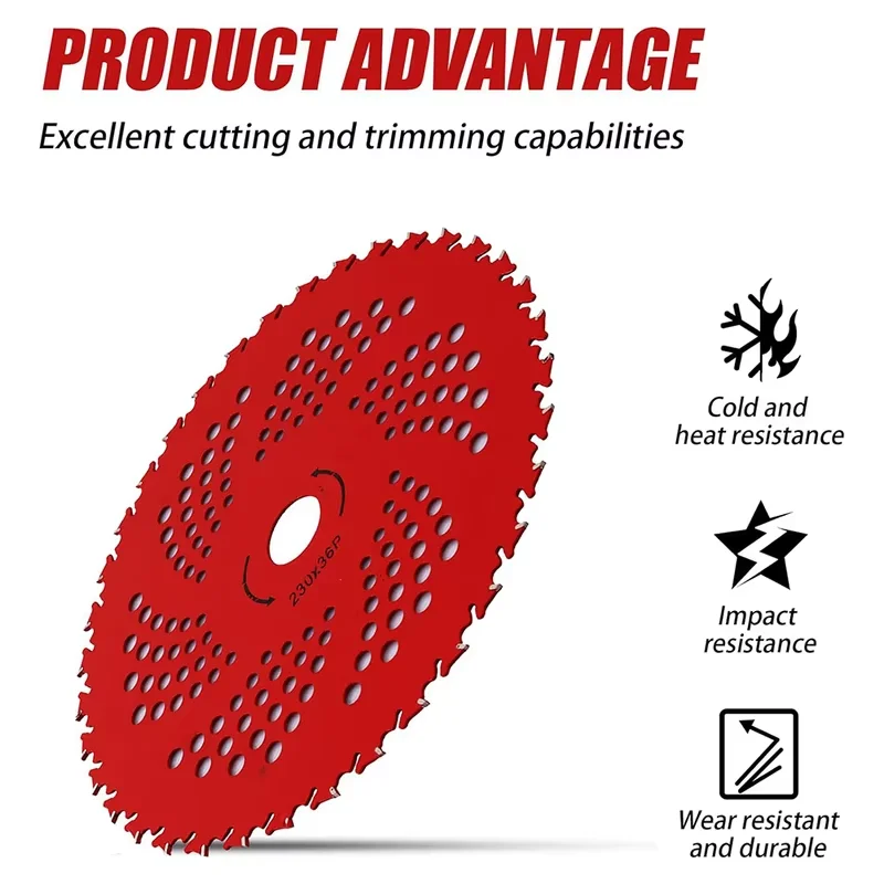 Universal Grass Trimmer Blade Lawn Mower Replacement Head Circular Blade, Garden Weeding Tool 10-inch 80T Blade+9-inch 36T