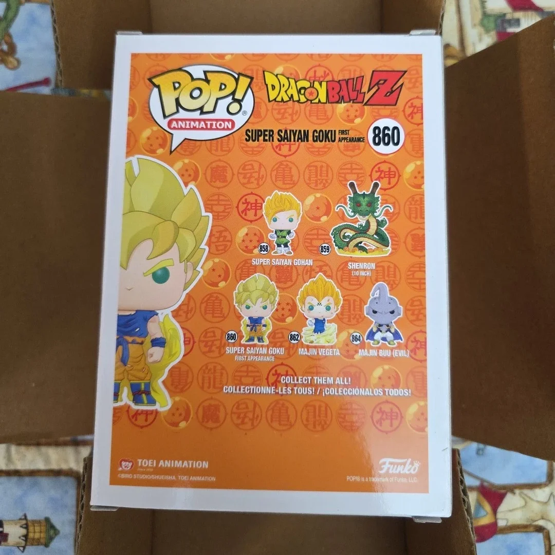Figuras de Super Saiyan Goku (primera aparición) # 960 Dragon Ball Z Figura de anime FUNKO POP Coleccionable Edición limitada Juguete para regalo
