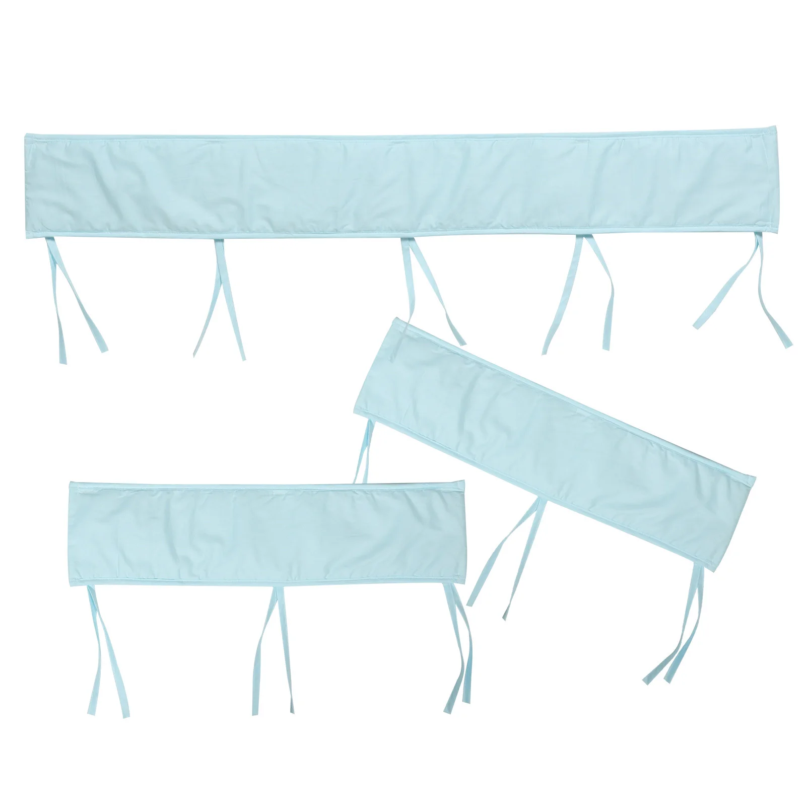 

3 шт., детская кроватка, мягкий однотонный пузырьковый бампер, регулируемые ремни, модульный дизайн, поручень для кроватки, защитный барьер для малышей