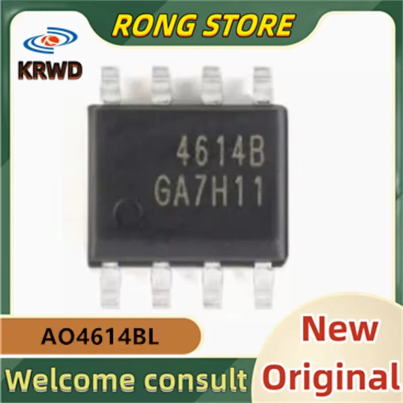 10PCS AO4614BL AO4614B AO4614 4614 SOP-8 New and Original Chip IC
