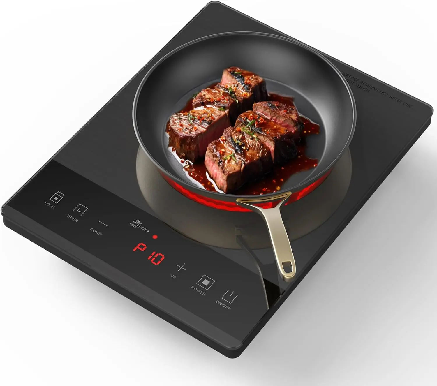 

Электрическая портативная керамическая плита с таймером и защитным замком, ультратонкая инфракрасная плита для всех видов посуды, 1800 Вт