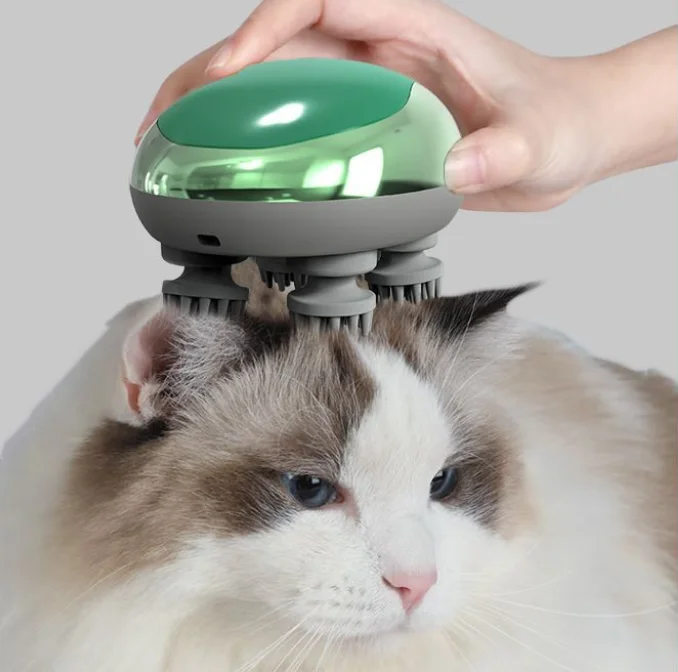 Mini Electric Cat Head Massager Pet Massager Dog tickler Soul Extractor Anti-fall