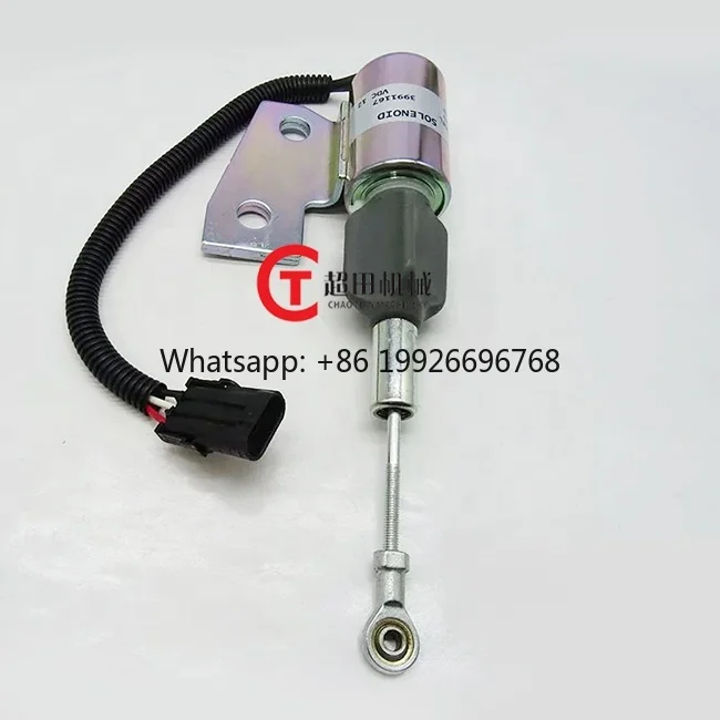 

12V Stop Solenoid Valve 3991167 for 4BT Excavator Solenoid Valves 3991167 Excavator Spare Parts Fuel Pump Solenoid