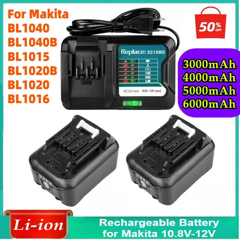 

10.8V-12V Rechargeable Replace Li-Ion Battery for Makita CXT Power Tools Battery BL1040 BL1040B BL1015 BL1020B BL1020 BL1016