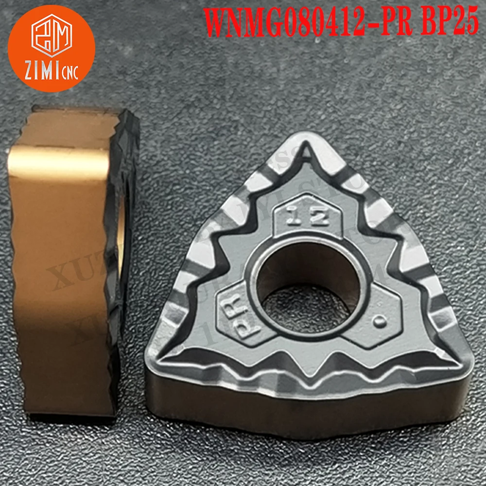 WNMG080412-PR BP25 WNMG 080412 Cermet Turning Tools CNC Lathe Cutter Cutting Tools Metal Lathe Tools Blades mechanical Inserts