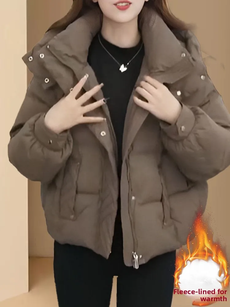 

Женская утепленная куртка Sli Retro из хлопка с капюшоном, свободного кроя, в корейском стиле, на молнии, с длинными рукавами