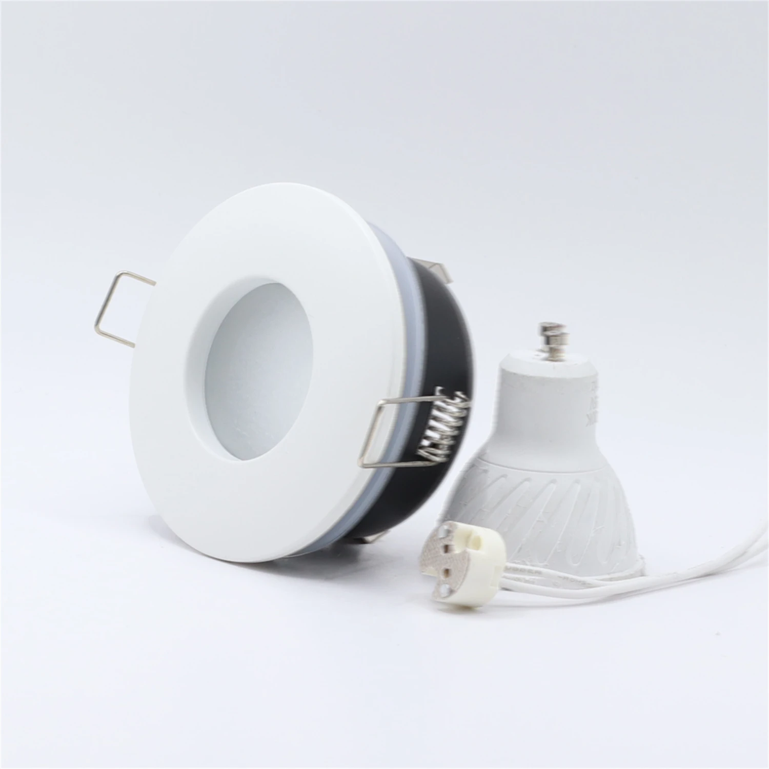 New Design White Black Square Round Stain Nickel Anti-Glare GU10 MR16 Downlights Fixture LED Halogen Fixture