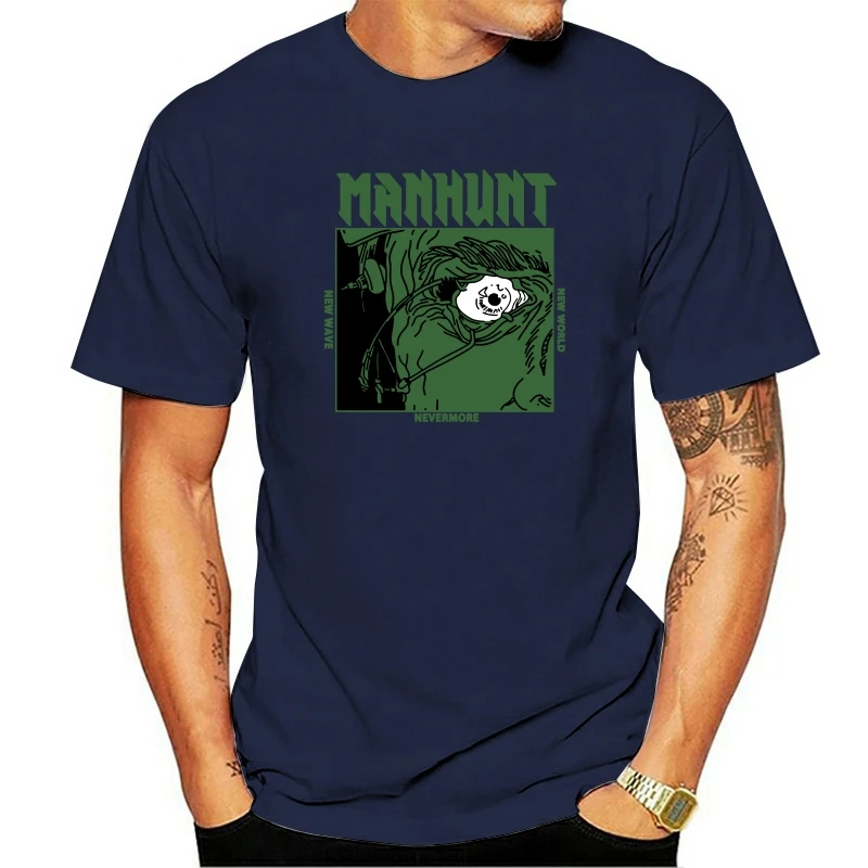 

Manhunt streetwear 100% cotton graphic T Shirt men summer t-shirt men loose tee shirt 130kg can wear plus size tops men clothes