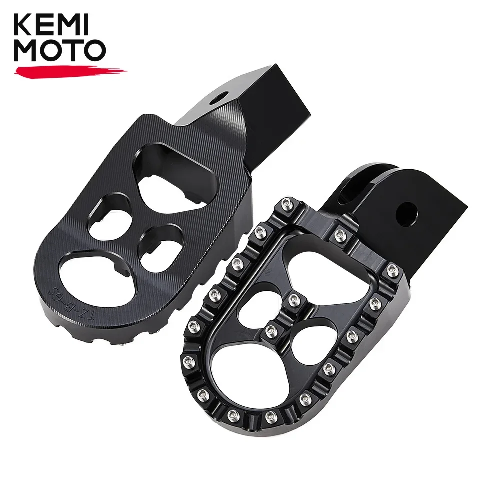 KEMIMOTO CNC Billet Wide Foot Pegs Pedals For BMW R1200GS LC ADV F750GS F850GS Footpegs R 1200 GS Adventure Black Accessories