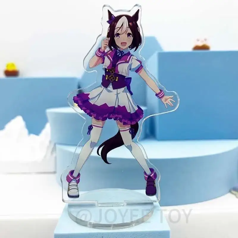 10 cm Umamusume Peripheriegeräte ACG Stand Agnes Tachyon Q Statue Spezielle Woche Mini Acryl Stand Tokai Teio Puppe Hübsches Derby Spielzeug