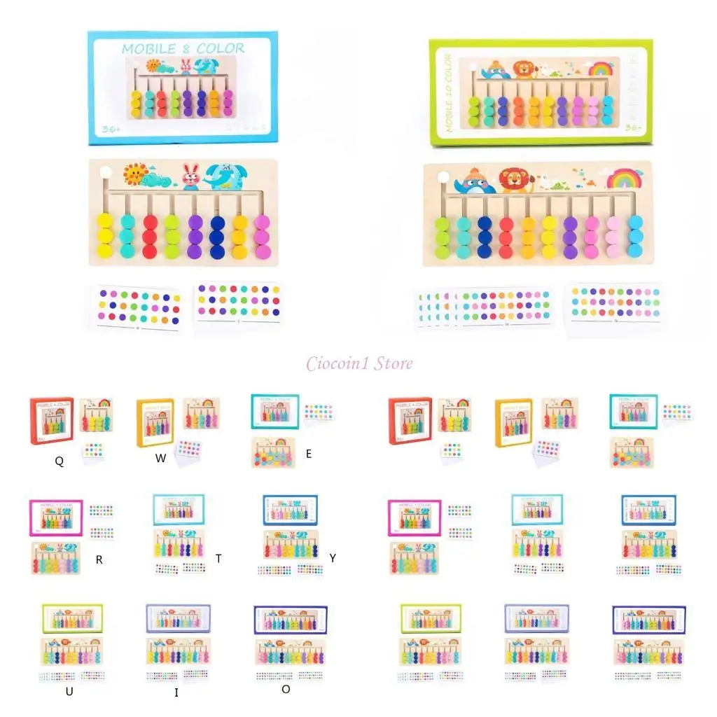 Y1UB การเรียนรู้ของเล่นไม้ปริศนาการจับคู่เกม Logics เกมการศึกษาการเดินทางของเล่นสำหรับเด็กอายุ 3 4 5 ปีเด็กวัยหัดเดินเด็ก