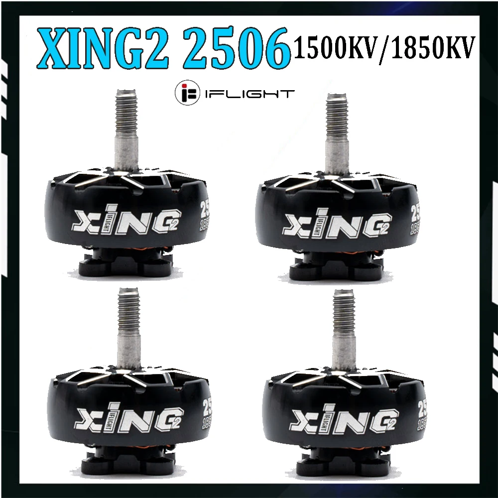 

iFlight XING2 2506 1500KV/1850KV FPV Бесщеточный двигатель дальнего действия с валом из титанового сплава 5 мм для гоночного дрона RC FPV