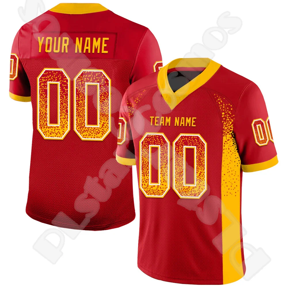 

Custom Name Pattern V-Neck Soccer Jersey Shirts Football Colorful Vintage Retro 3DPrint Harajuku Summer Short Sleeves T-Shirt 16