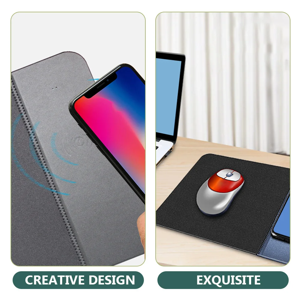 

Wireless Charging Mouse Pad 15W Fast Charge PU Material Non-Slip Waterproof Foldable Large Gaming Surface Comfortable
