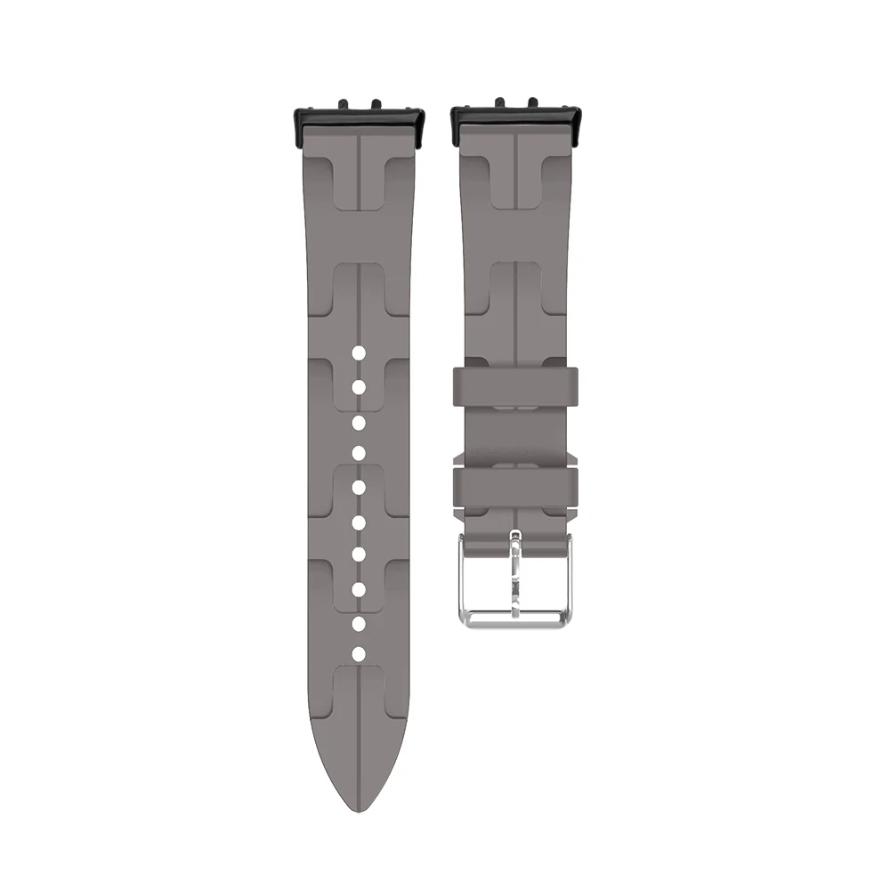 18mm Soft Silicone Band for Samsung Galaxy Fit3 Quick Release Woven Pattern Strap Anti-Slip Waterproof Durable for Men Women