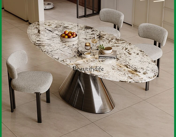 

Natural Luxury Stone Dining Table Premium Marble Dining Table