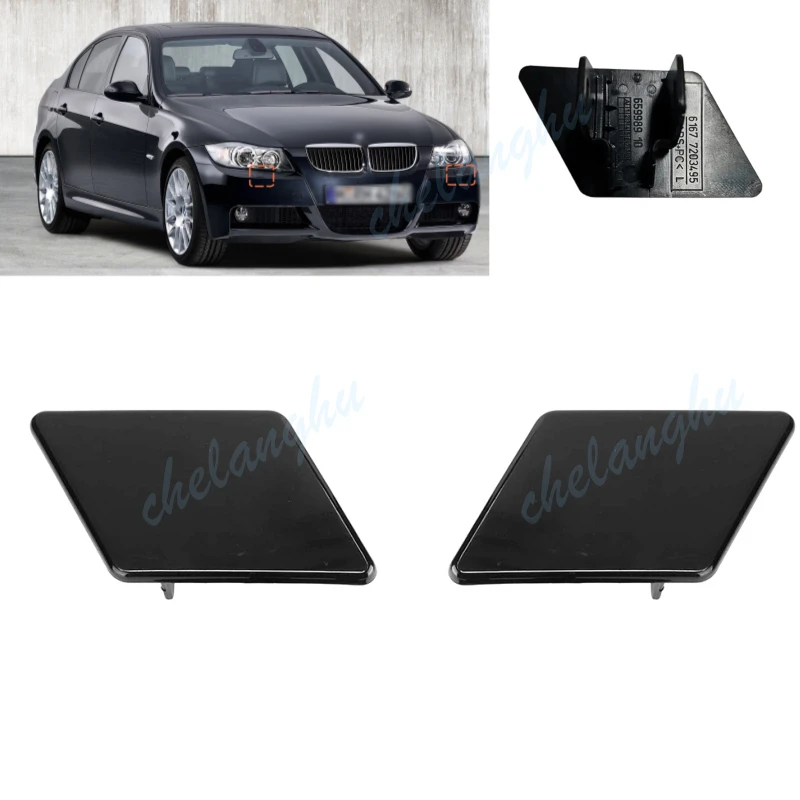 

Front Headlight Washer Nozzle Jet Cleaner Cover For BMW E90 E91 2009 2010 2011 Car Accessory Cap 61677211209 61677211210