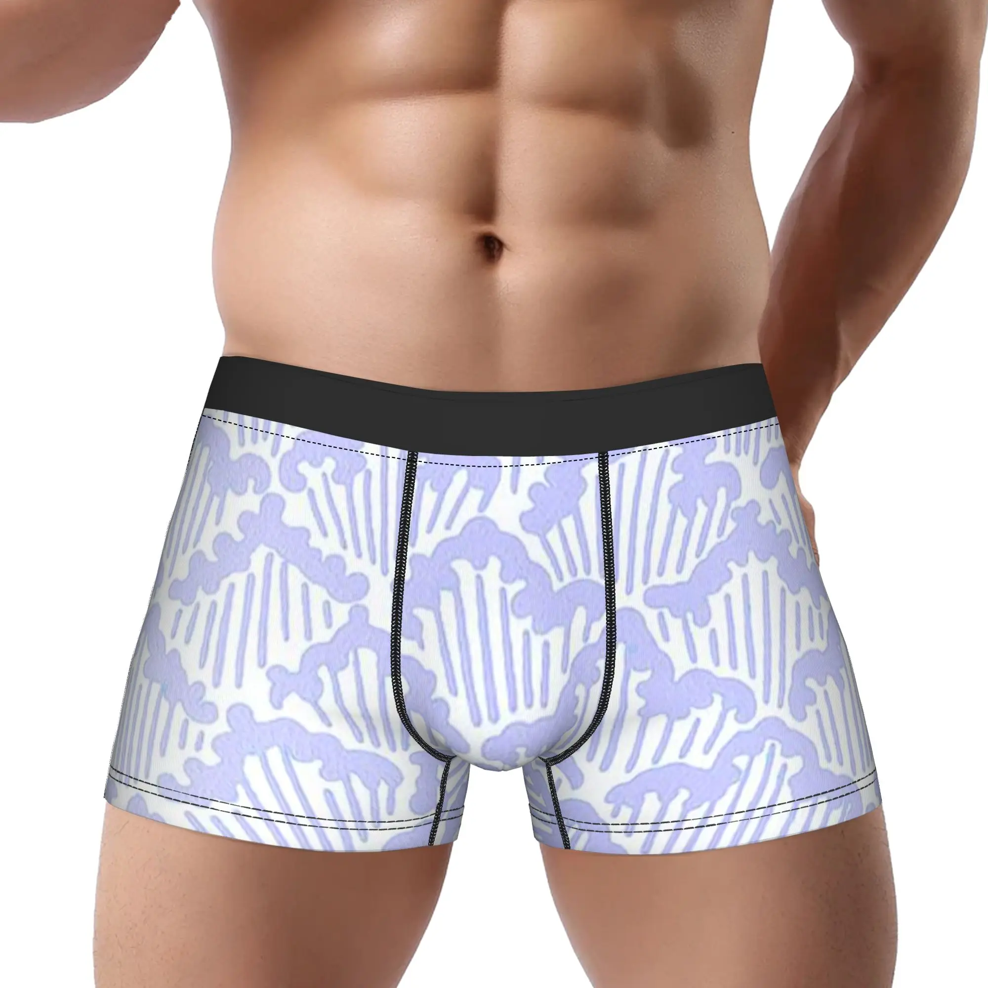 Sector (11) Fan Pattern Underpants Breathbale Panties Men's Underwear Print Shorts Boxer Briefs