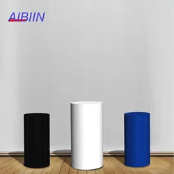 AIBIIN Solid Color Cylinder Backdrop Cover Cake Dessert Pedestal Column Background Cover Birthday Baby Shower Party Decor
