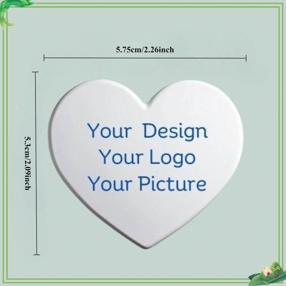 Custom Personalized Heart-Shaped Tinplate Pins Text Pattern Logo Printing Metal Badge Brooch For Children And Friends Wholesale