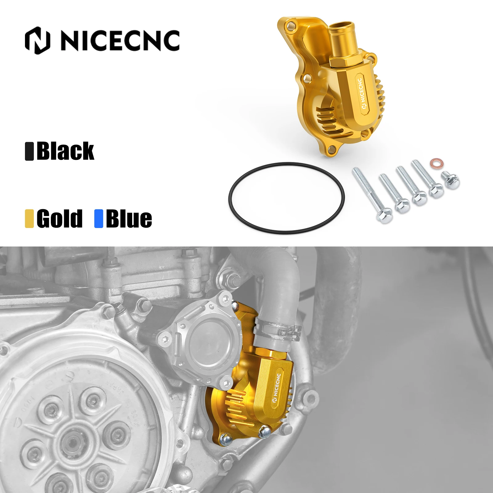 

NICECNC Motorcycle Water Pump Cover Guard For 2024 Suzuki DRZ400 DRZ400E DRZ400S DRZ400SM 2000-2024 DR-Z400 E S SM 17410-29F21