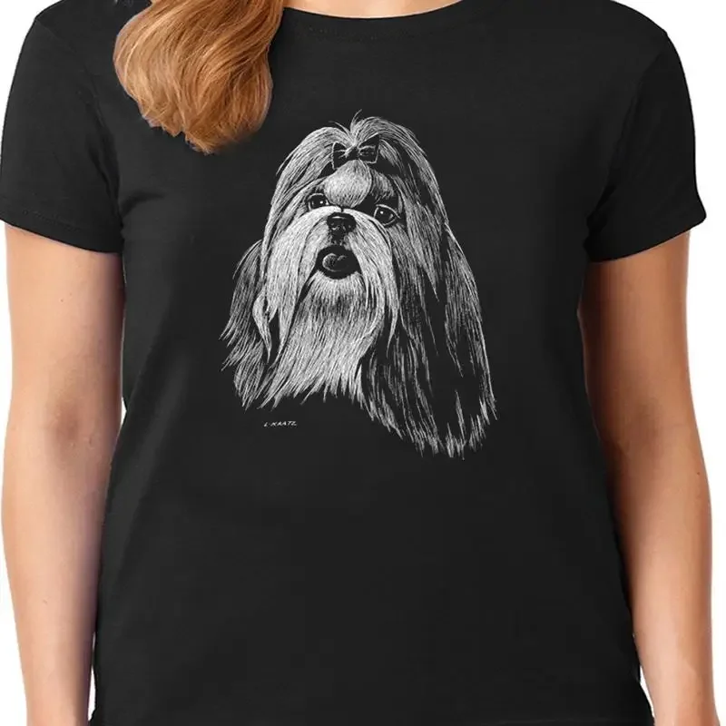 Shih Tzu Face T Shirt For Women Ladies Dog Breed Womans S