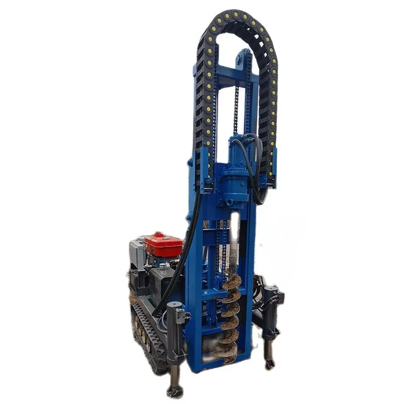 Full hydraulic down-the-hole drilling rig Small ground pile drilling rig Spiral pile driver High-power pilot hole drilling rig