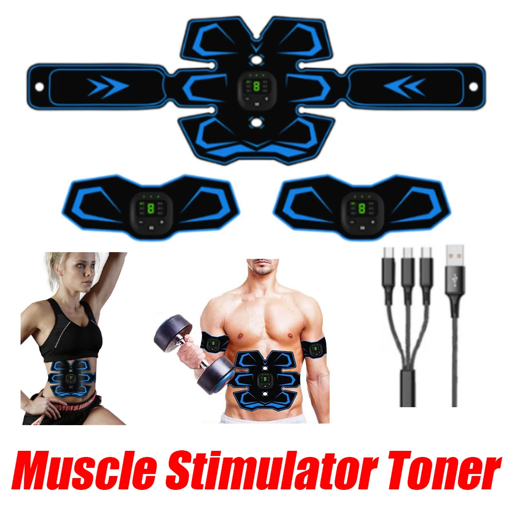 

Электрический вибромассажер для похудения EMS: пояс для фитнеса и тренировок, USB-перезаряжаемый, для мужчин и женщин