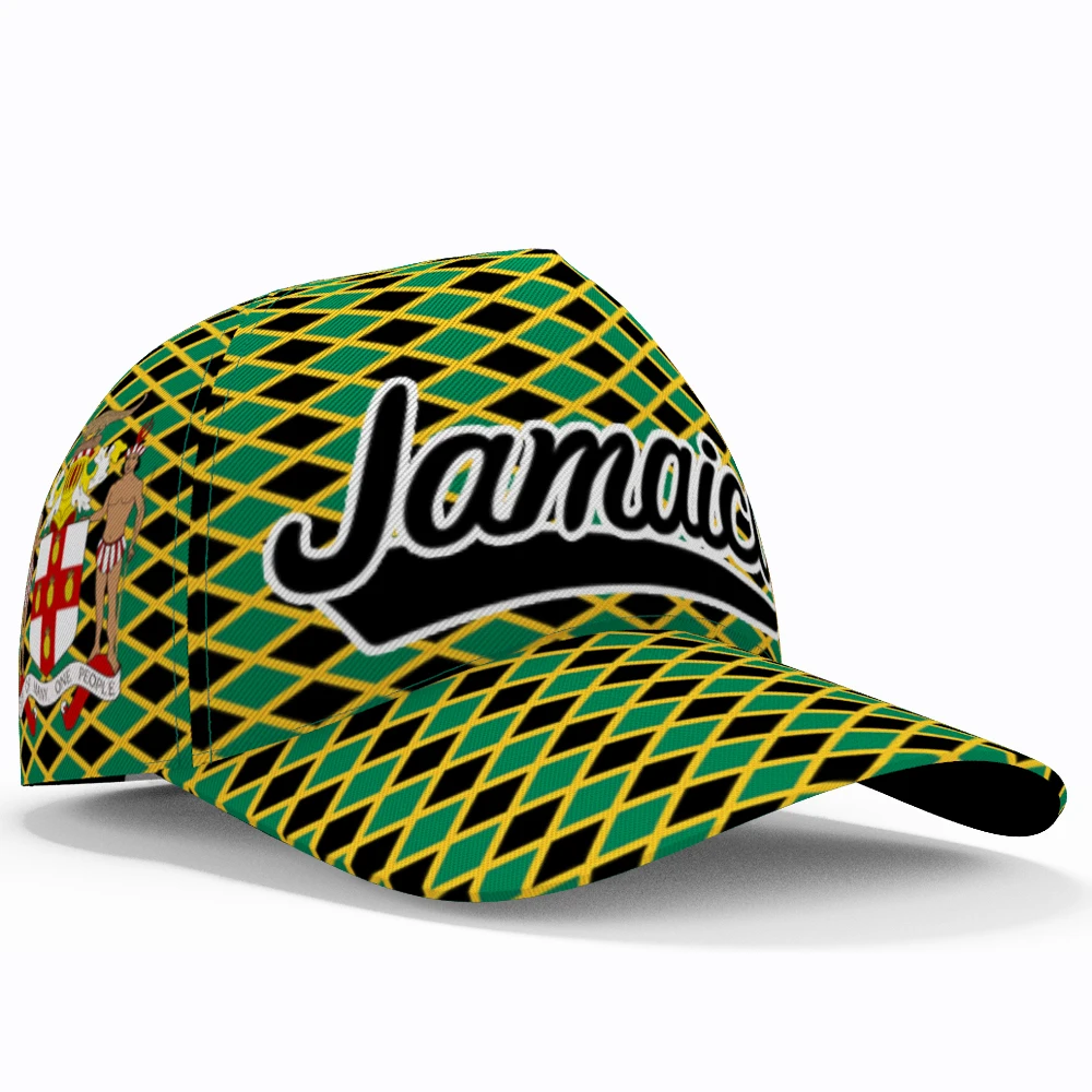 Jamaica Baseball Caps Custom Made Name Number Team Logo Hats Country Travel Jamaican Nation Flag College Photo Headgear