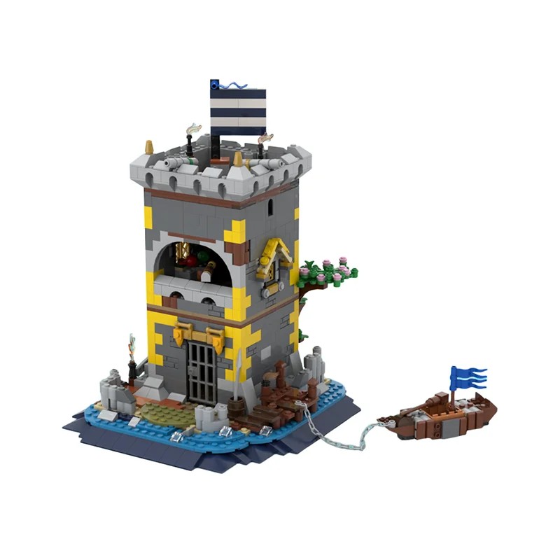 958 ชิ้น MOC Imperial Fortress Castle Drawbridge DIY ชุดอาคารบล็อกของเล่นวันเกิดของขวัญสำหรับนักสะสมทหาร