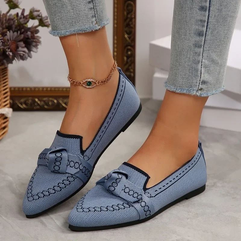 Casual Flat Shoes for Women 2024 Hot Sale Shallow Women's Flats Fashion Plus Size Shoes Sexy Pointed Toe Flat Low Heels Zapatos