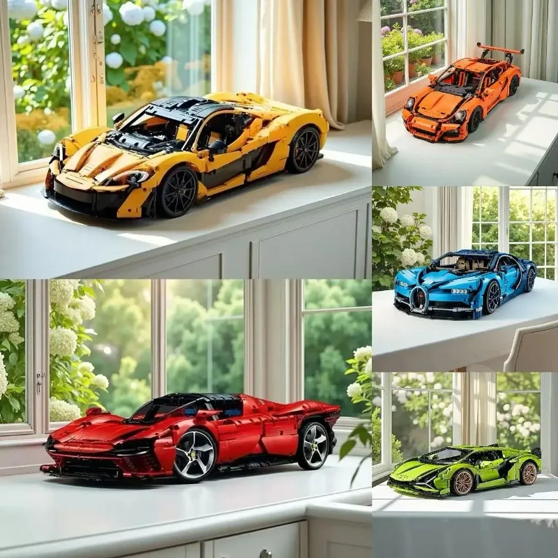 MOC Ziegel Super Speed Technische Sport Auto Kompatibel Modell Bausteine Spielzeug für Jungen Kinder