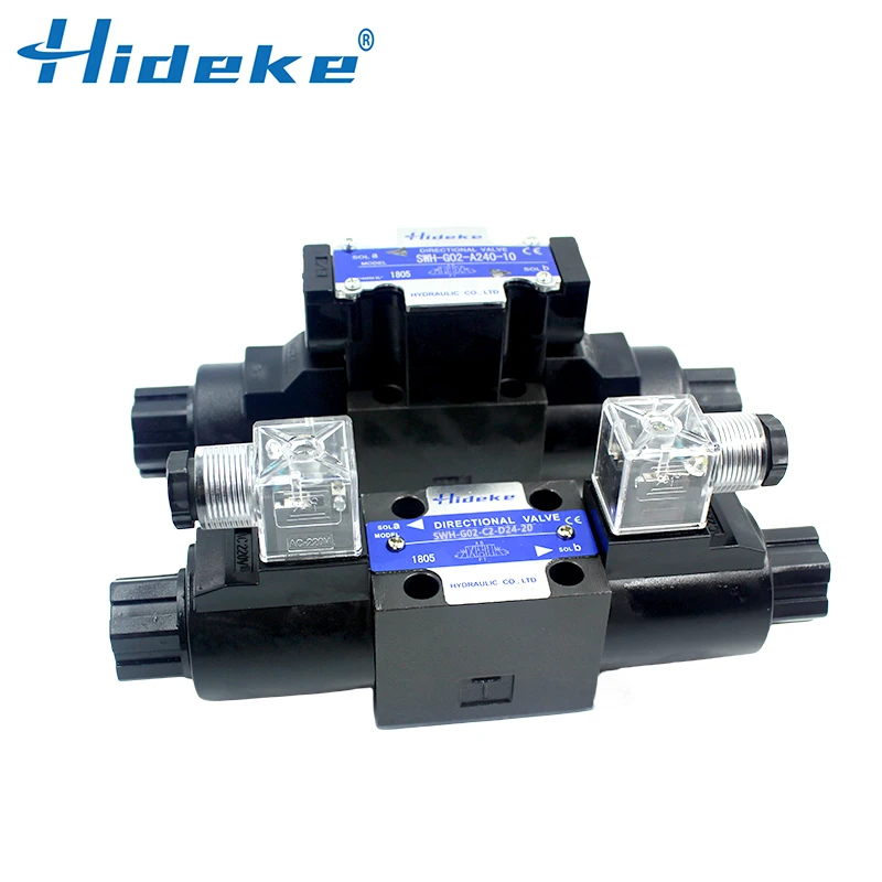 SWH-G02-C2-A240-10 Solenoid Operated Directional Hydraulic Control Valve SWH-G02-C3/C4/C6/C7/C8S/C40/D3-R220/D24/A120/D12-20/10