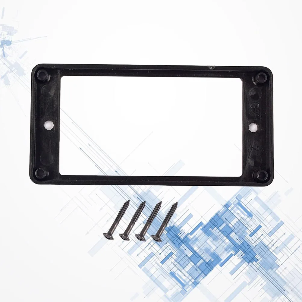 

Black Flat Frame for Electric Guitar Double Coil Humbucker Pickup Ring Mounting Bracket Durable Replacement Accessory
