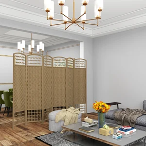 Homcom Folding Environ Divider 240x170 cm Natural Homcom 8 Mejor divisor de cama de ventas - №7