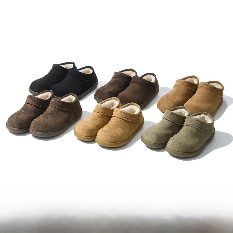 

Unisex Winter Warm Fleece Lined Rubber Sole Clog Boots Casual Comfortable Cotton Shoes for Men And Women Couple Friendly