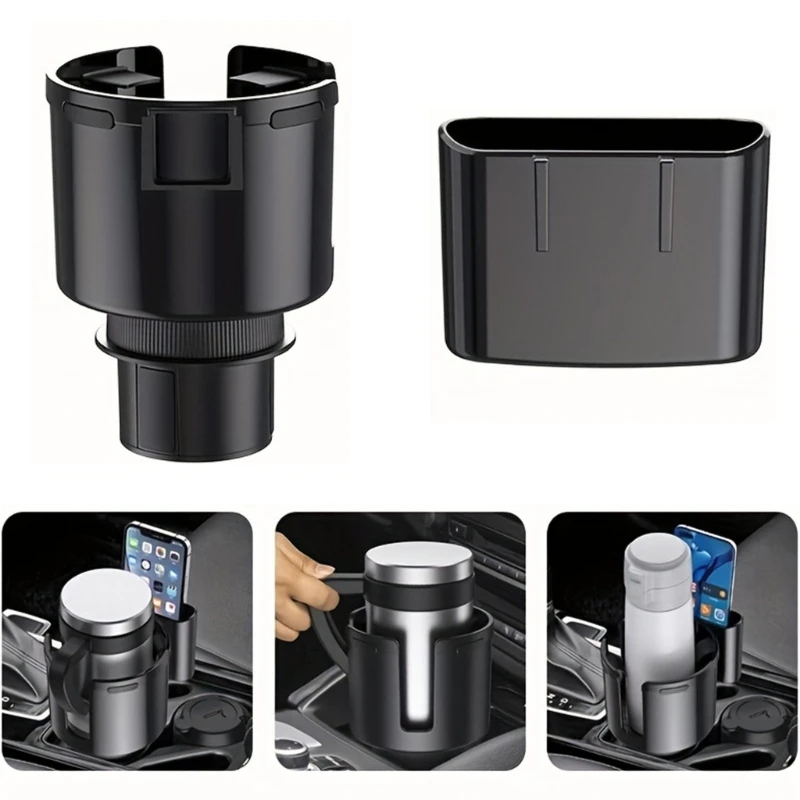 

2 in 1 Round Cup Holder Cup Holder Expander Multifunctional Universal Cup Holder Adapter Car Mobile Phone Holder F19E
