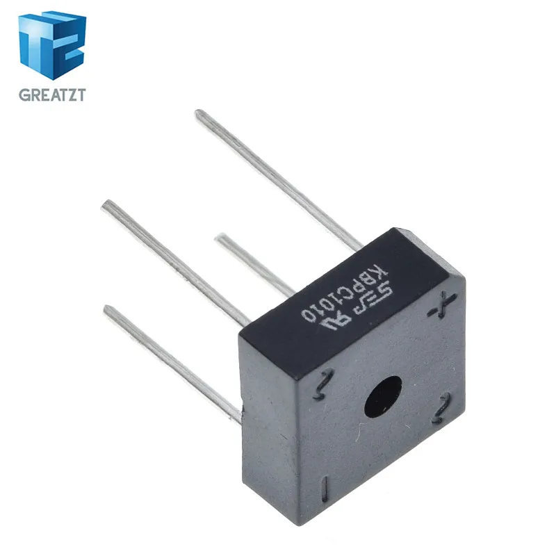 GREATZT 5pcs/lot Kbpc1010 10a 1000v Diode Bridge Rectifier Kbpc1010